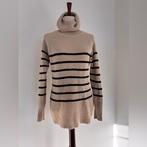 RDI Turtleneck Sweater Striped Cream/Tan